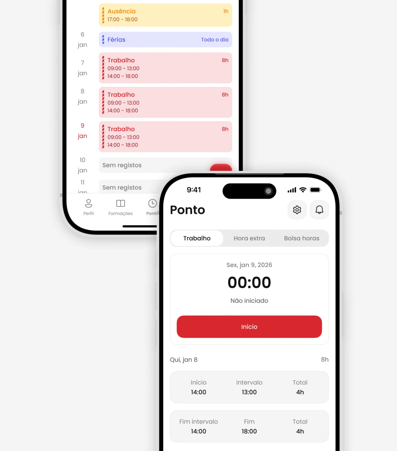 App ruUman mobile no registo de ponto, com hor&aacute;rios e escalas de trabalho